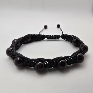 Black Beaded Bracelet